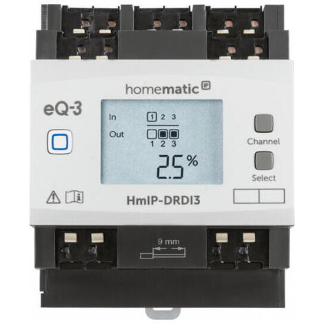 Homematic IP Dimmaktor für Hutschienenmontage – 3-fach