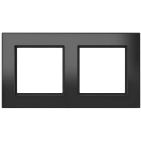 Homematic IP Funk Rahmen   IP Glasrahmen – 2-fach, schwarz