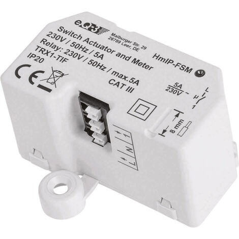 HOMEMATIC IP Smart Home 142721A0 Schalt-Mess-Aktor, 5 A, Unterputz