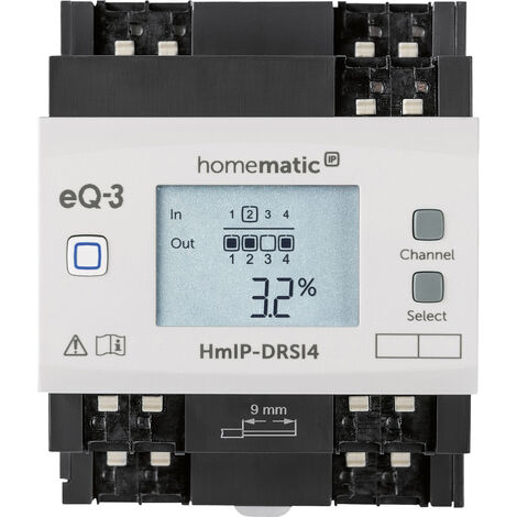 HOMEMATIC IP Smart Home 154431A0 Schaltaktor für Hutschienenmontage, 4-fach