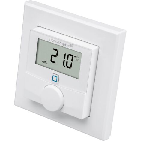 Homematic IP Smart Home 156669A0 - Thermostat de mural avec capteur de Humidité, thermostat numérique, radiateur/plancher chauffant, avec app, Alexa, Google Assistant, mesure de