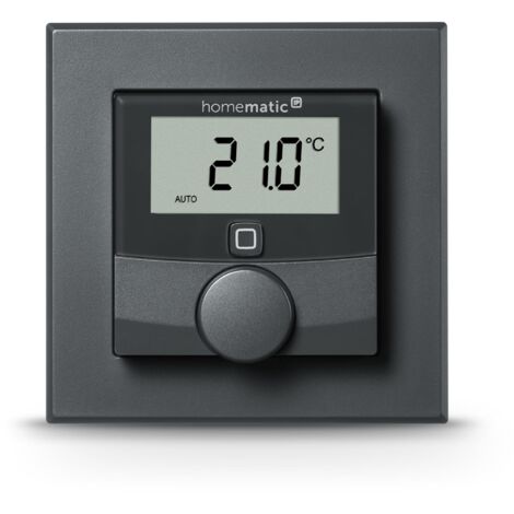 Homematic IP Smart Home 159820A0 - Termostato de muro con sensore de umidità, termostato digitale, app de riscaldamento a pavimento, Alexa, Google Assistant, misurazione de temperatura, risparmio.