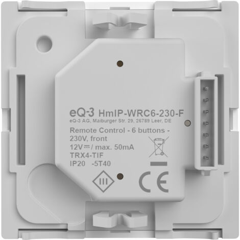 Homematic IP  Wandtaster   Homematic IP Funk Wandtaster – 6-fach, 230 V