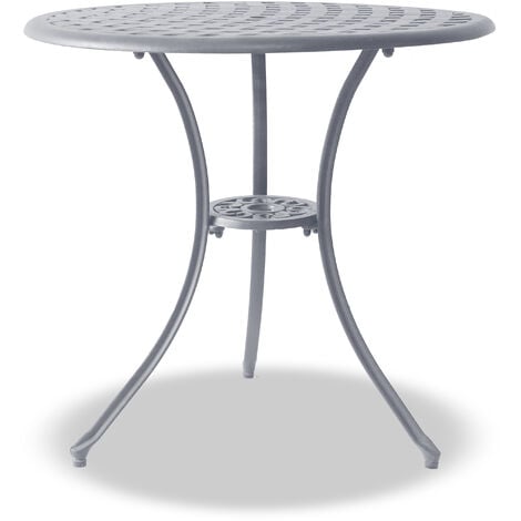 Homeology OSHOWA Garden & Patio Grey Cast Aluminium Bistro Table