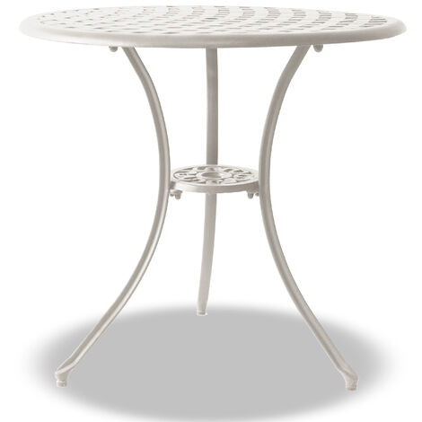 Homeology OSHOWA Garden & Patio White Cast Aluminium Bistro Table