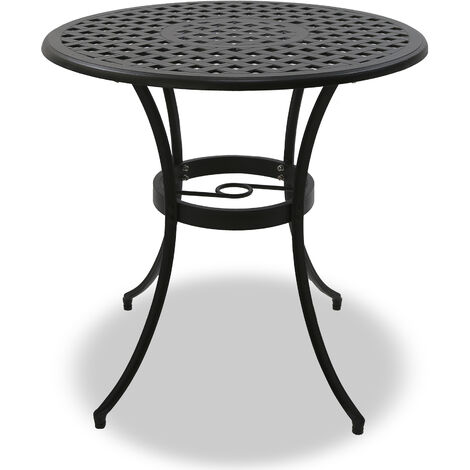 Homeology PREGO Garden & Patio Black Cast Aluminium Bistro Table