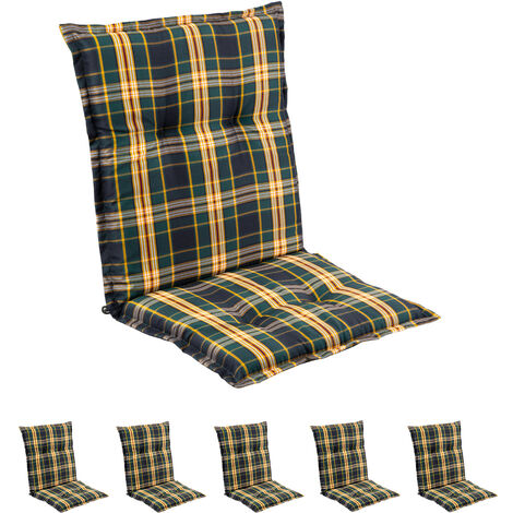 Homeoutfit24 Set de 6 Coussin Chaise de Jardin 5x1x8 cm, Coussin Fauteuil Impermeable pour Salon de Jardin Exterieur, Coussins Chaises de Jardin avec un Nettoyage Facile et Résistants aux UV