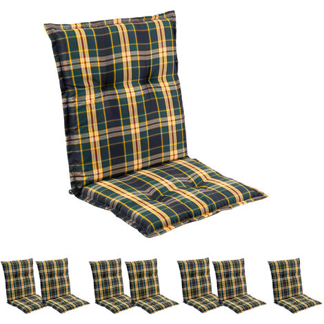 Homeoutfit24 Set de 8 Coussin Chaise de Jardin 5x1x8 cm, Coussin Fauteuil Impermeable pour Salon de Jardin Exterieur, Coussins Chaises de Jardin avec un Nettoyage Facile et Résistants aux UV