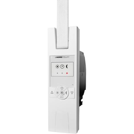 HOMEPILOT avvolgitore elettrico RolloTron classic mini a incasso per tapparelle fino 45 kg (circa 6 m²), per cinghia da 15 mm, Funzione di memoria 24 ore, azionamento Made in Germany