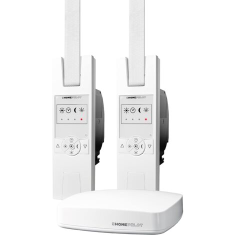HOMEPILOT - Set iniziale 2 tapparelle smart  Installazione facile, efficienza energetica e comfort  Incluso: 1x Gateway premium, 2x avvolgitori cinghia RolloTron Classic Smart