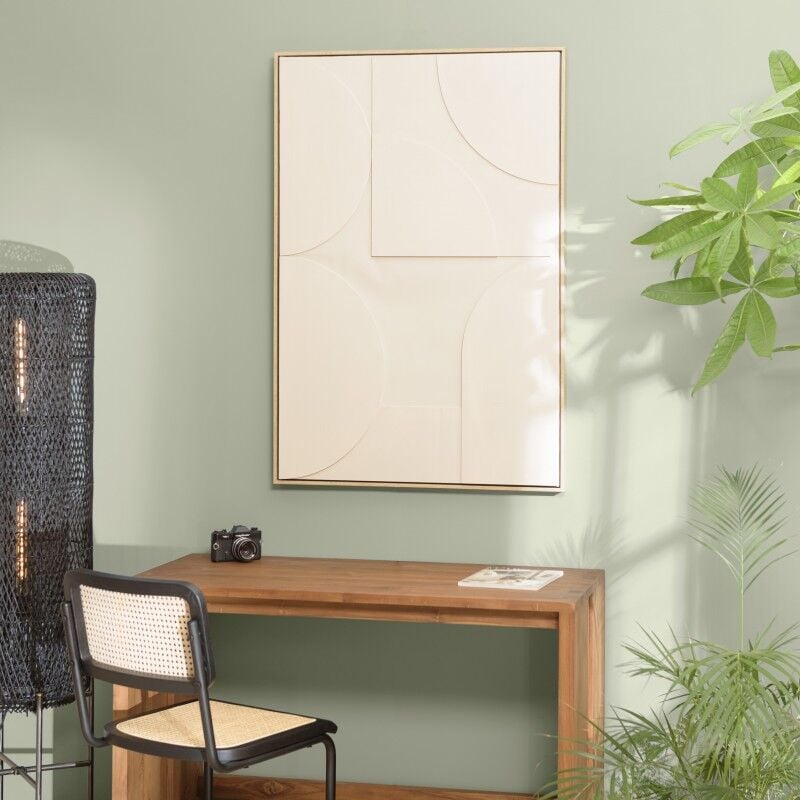 Homer - Décoration murale 83x123cm formes abstraites beiges en relief