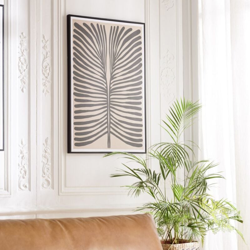 Homer - Décoration murale a - 63x93cm en papier japonais, cadre noir