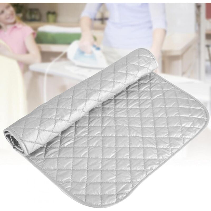 Homes Thick Ironing Mat for Sewing, Portable, Heat Resistant, for Steam Ironing on Table or Bed, Heat Reflective (Size: 48 x 85 )