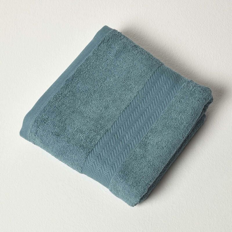 Teal 100% Combed Egyptian Cotton Bath Towel 500 gsm - Homescapes