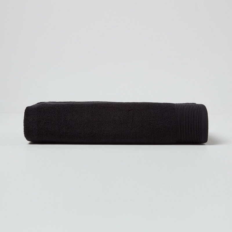Homescapes - Black 100% Combed Egyptian Cotton Bath Sheet 700 Gsm - Black
