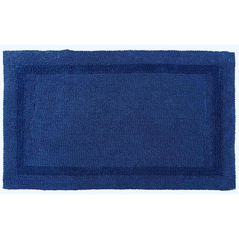 Xxl-badematte Dunkelblau 70x120 Cm Aus 100% Baumwolle - Homescapes