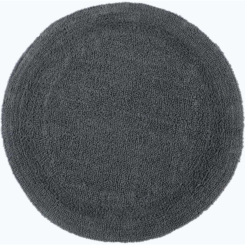 Homescapes Runde Battematte Grau 80 Cm Aus 100% Baumwolle