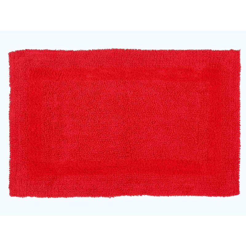 Badematte Rot 50x80 Cm Aus 100% Baumwolle - Homescapes