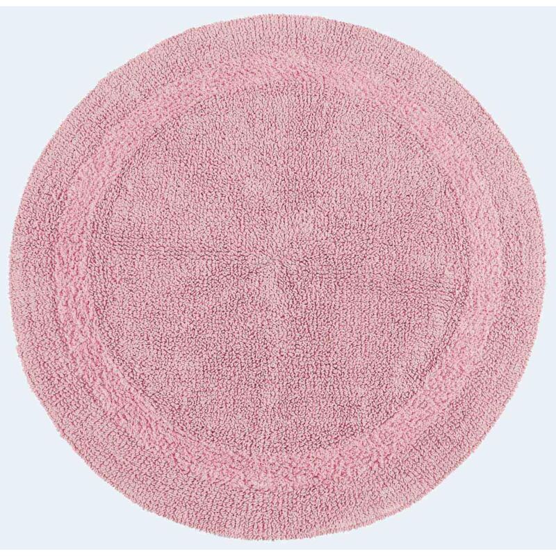 Runde Battematte Rosa 80 Cm Aus 100% Baumwolle - Homescapes