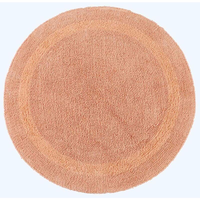 Runde Battematte Apricot 80 Cm Aus 100% Baumwolle - Homescapes