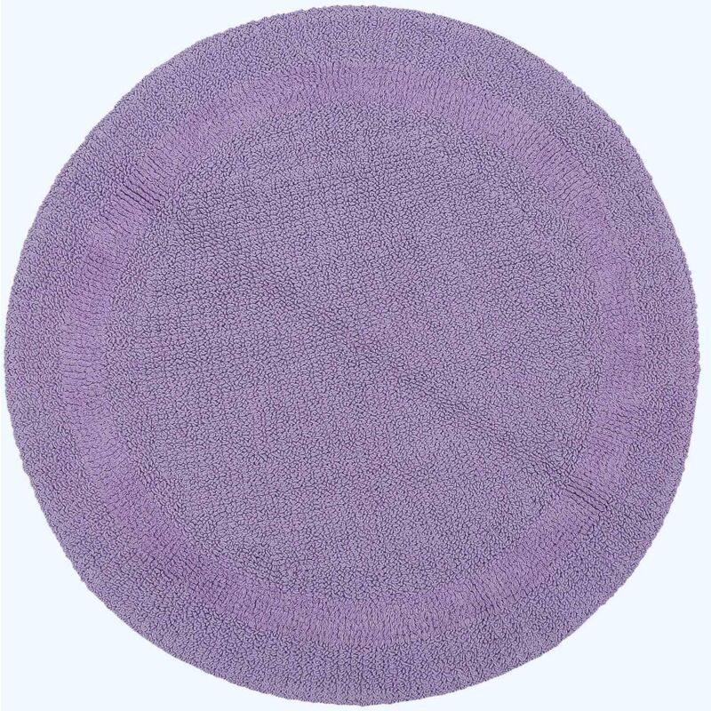 Runde Battematte Flieder 80 Cm Aus 100% Baumwolle - Homescapes