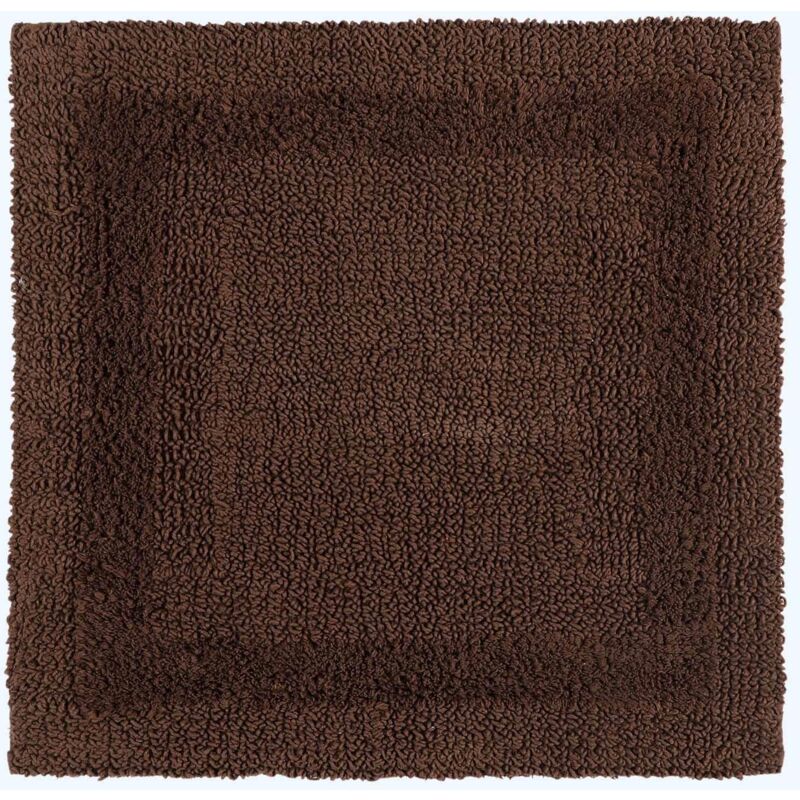 Homescapes Duschvorleger Braun 50x50 Cm Aus 100% Baumwolle