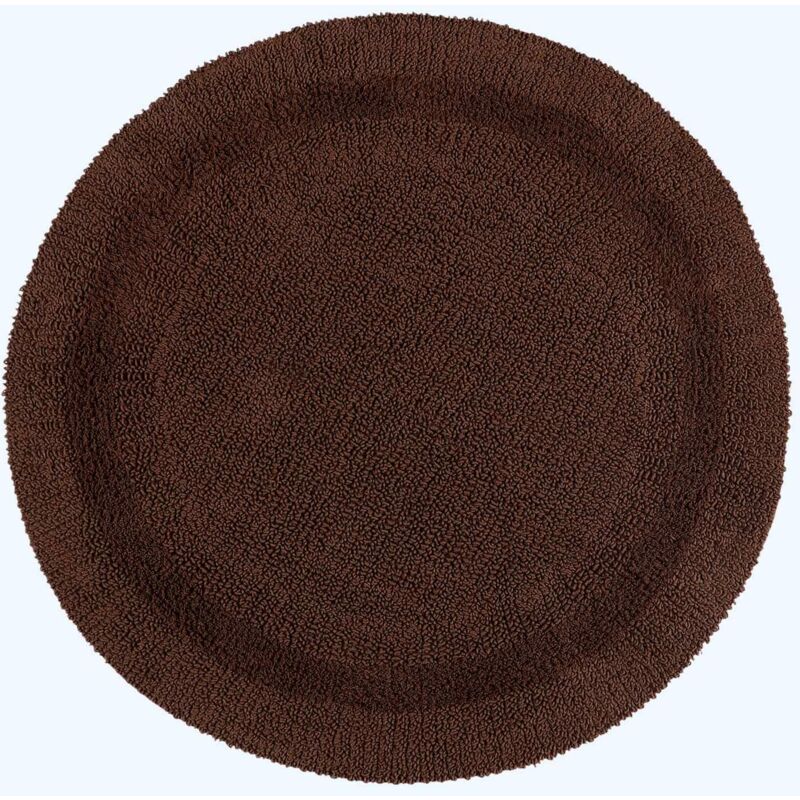 Runde Battematte Braun 80 Cm Aus 100% Baumwolle - Homescapes