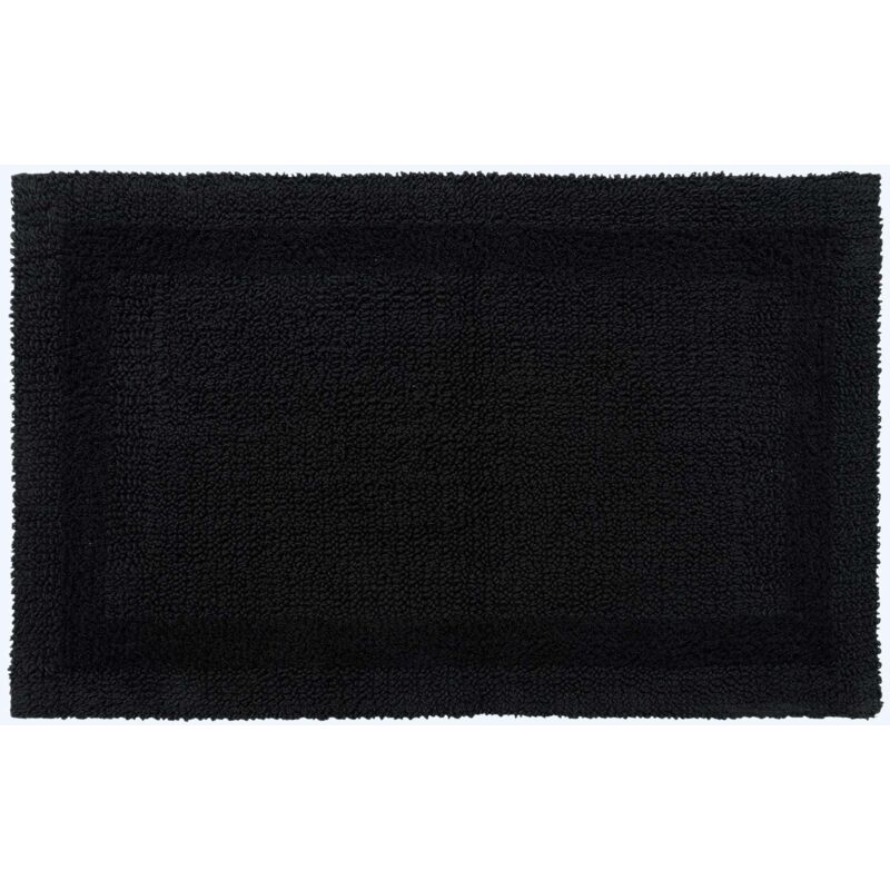 Homescapes Xxl-badematte Schwarz 70x120 Cm Aus 100% Baumwolle