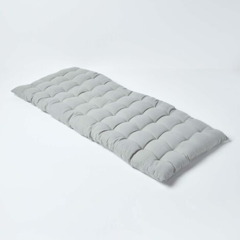 HOMESCAPES 2er Bankauflage grau 100% Baumwolle