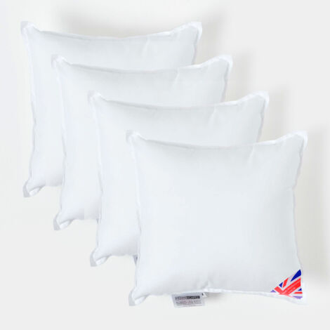 HOMESCAPES 4er-Set Füllkissen 35 x 35 cm – Kissenfüllung Super-Mikrofaser
