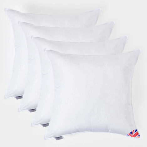 HOMESCAPES 4er-Set Füllkissen 65 x 65 cm – Kissenfüllung Super-Mikrofaser