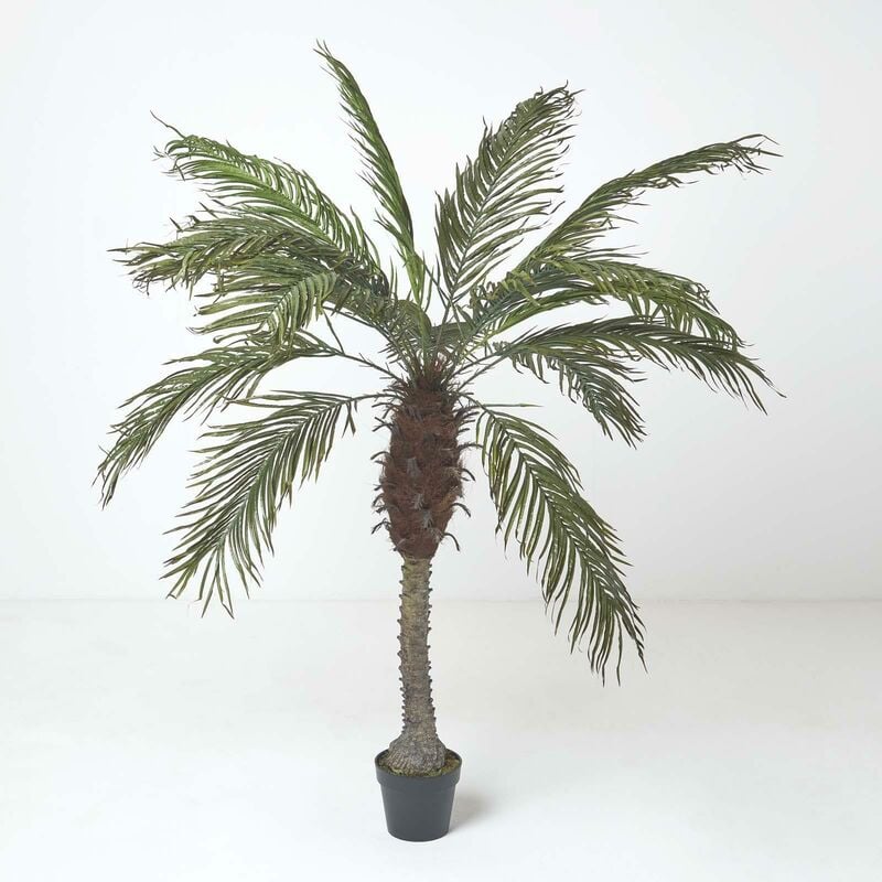 Arbre artificiel Palmier dattier en pot, 160 cm - Vert - Homescapes