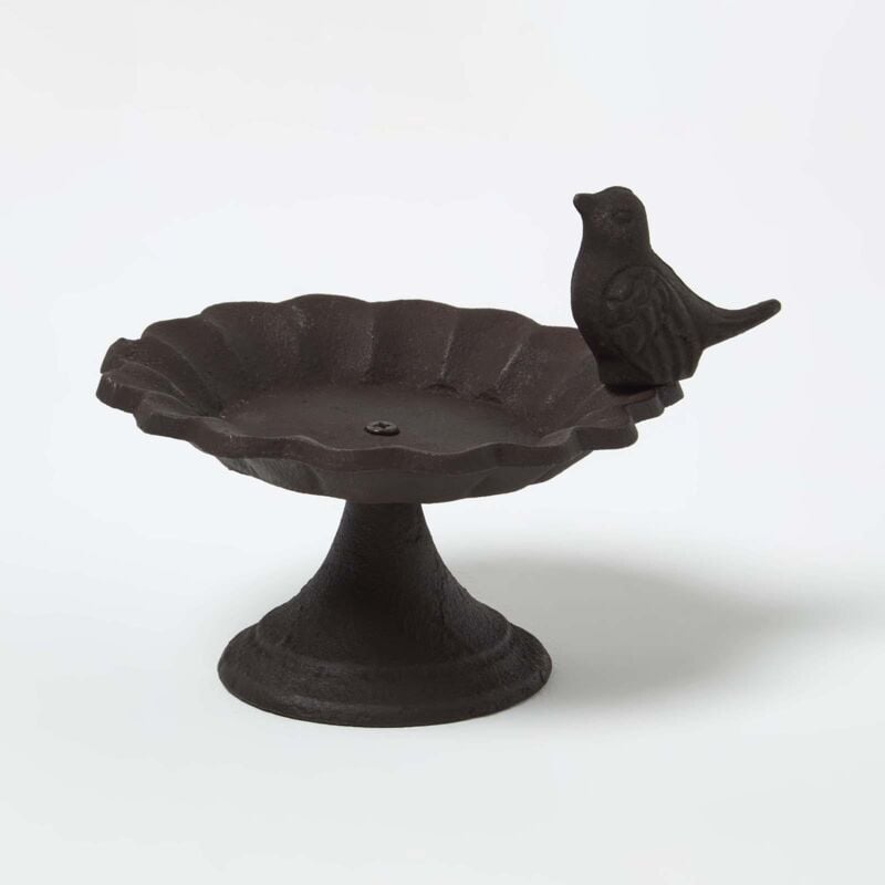 Bain pour oiseaux en fonte - Homescapes