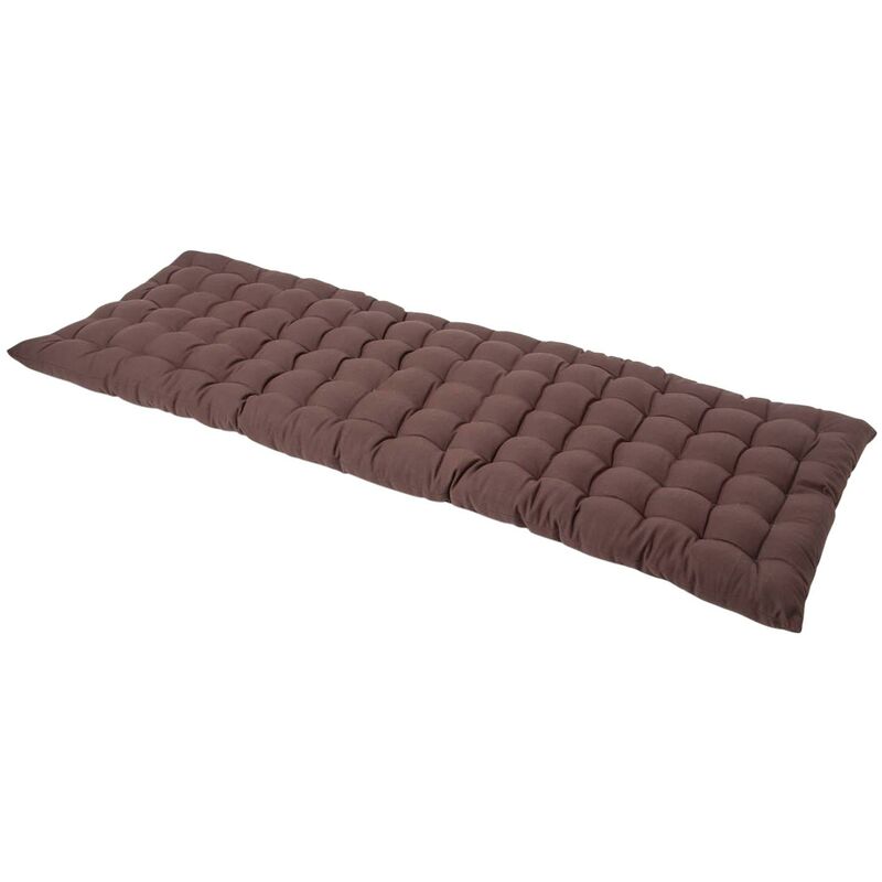 Homescapes - Chocolate Brown Bench Cushion, Three Seater