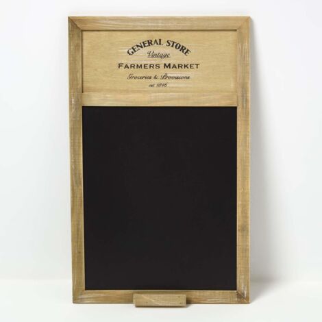 HOMESCAPES Black General Store Chalk Board Planner