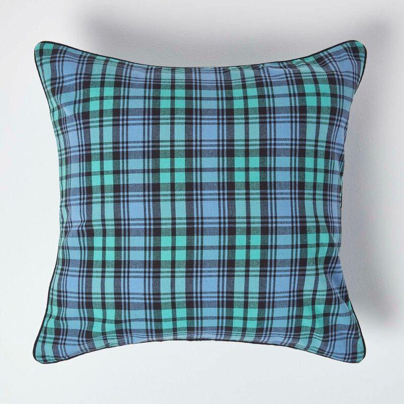 Homescapes - Cotton Black Watch Tartan Cushion Cover, 60 x 60 cm
