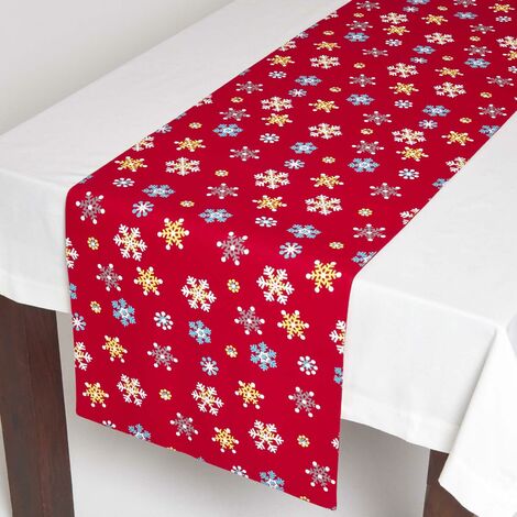 Homescapes Christmas Gold Snowflake Cotton Fabric 4 Napkins Set