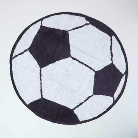 HOMESCAPES Cotton Tufted Washable Football Children Rug, 80 cm