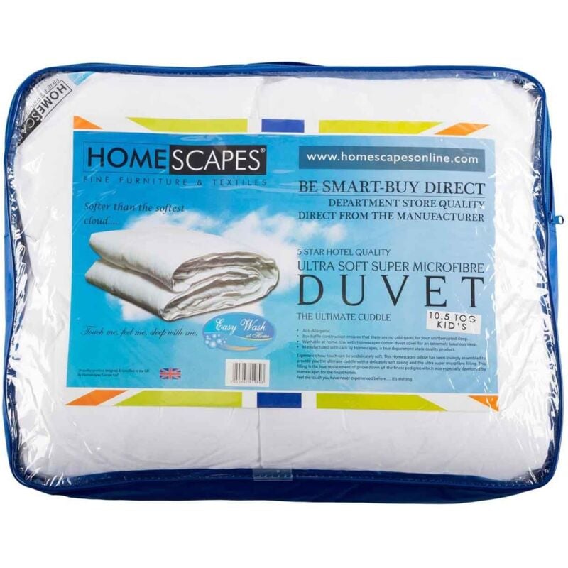 Homescapes - Couette enfant 120 x 150 cm en microfibre, 550 g/m²