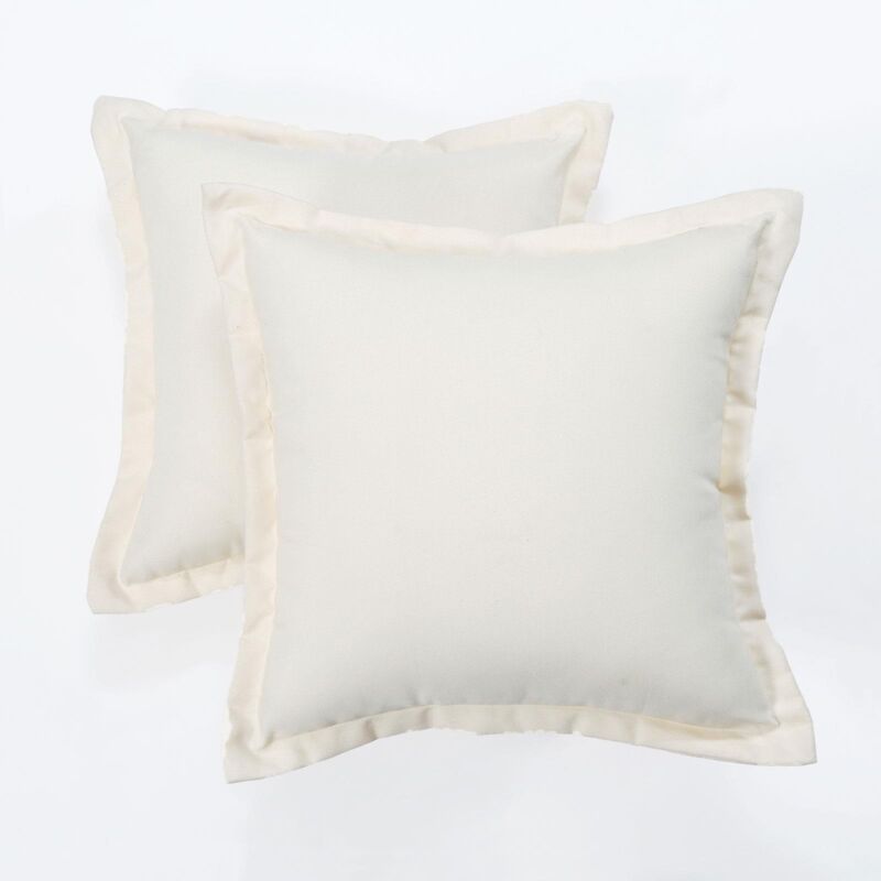 Coussin d'extérieur imperméable Beige, 45x45 cm – Lot de 2 - Homescapes Coussin d'extérieur imperméable Beige, 45x45 cm – Lot de 2 - Homescapes