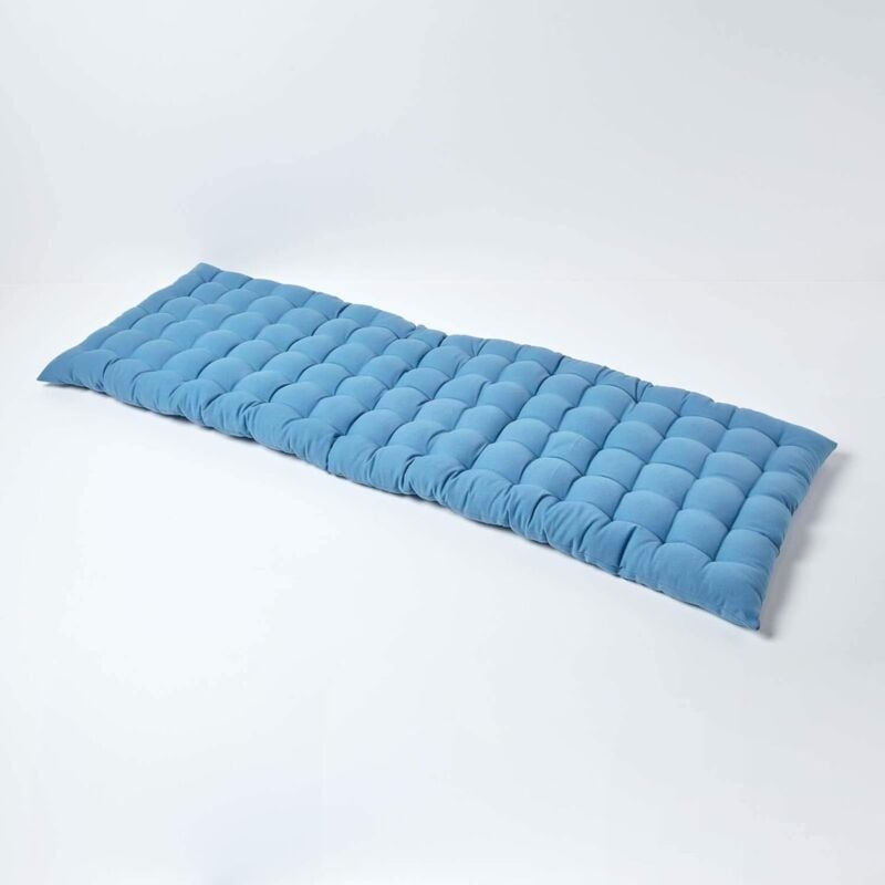 Homescapes - Coussin pour banc de jardin 3 places, Bleu foncé
