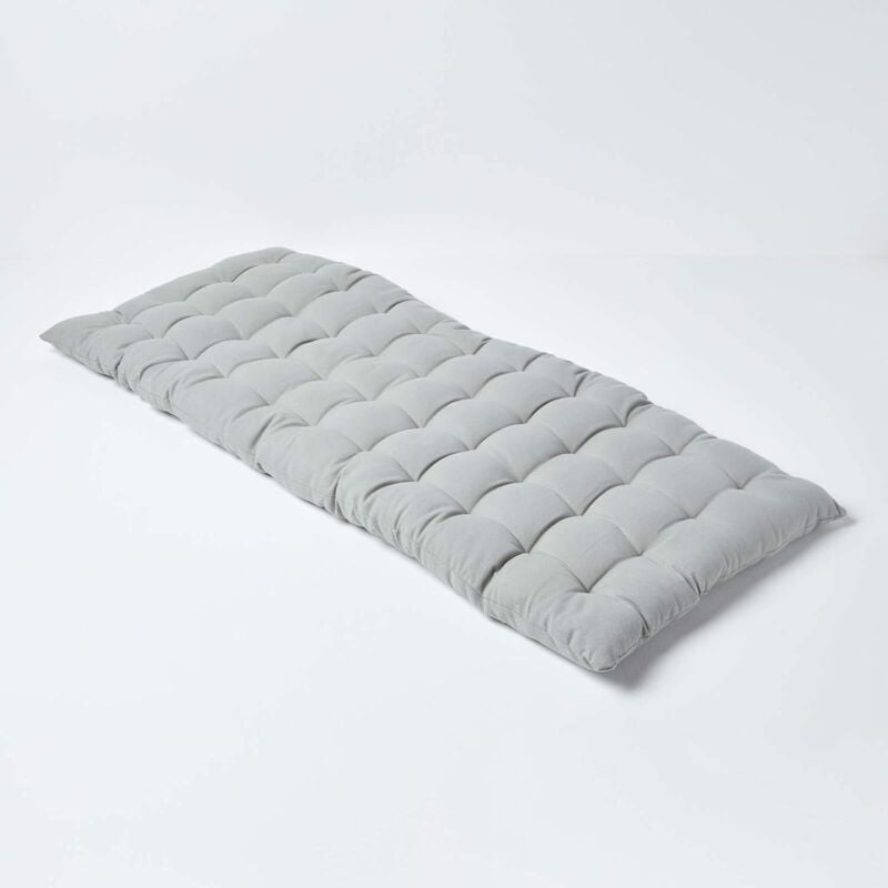 Homescapes - Coussin pour banc de jardin 2 places, Gris