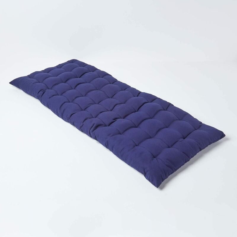 Homescapes - Coussin pour banc de jardin 2 places, Bleu marine