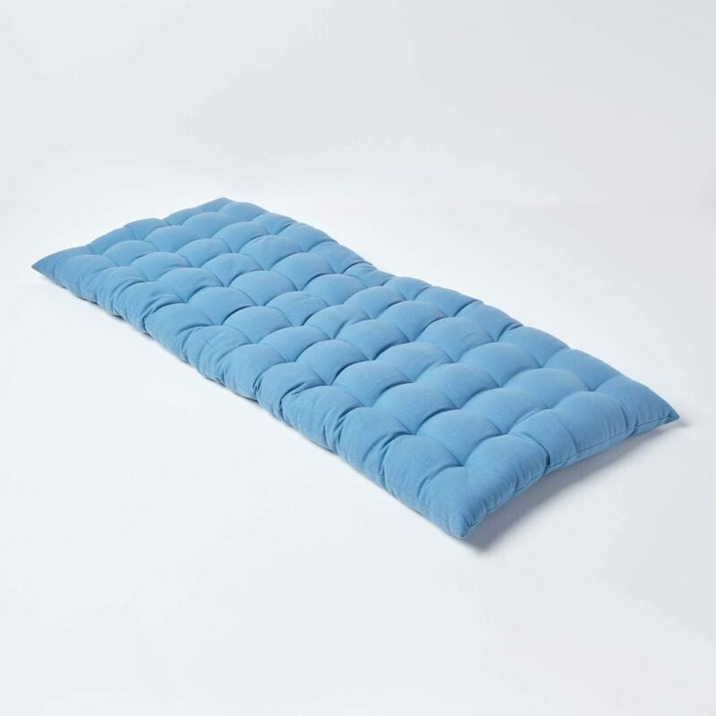 Homescapes - Coussin pour banc de jardin 2 places, Bleu foncé