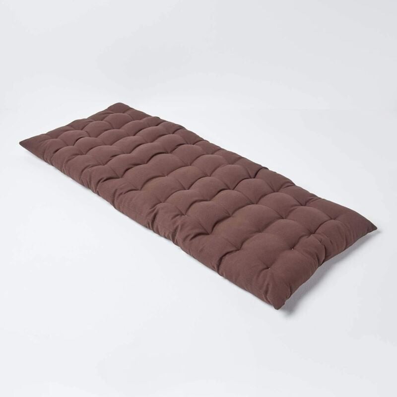 Homescapes - Coussin pour banc de jardin 2 places, Chocolat