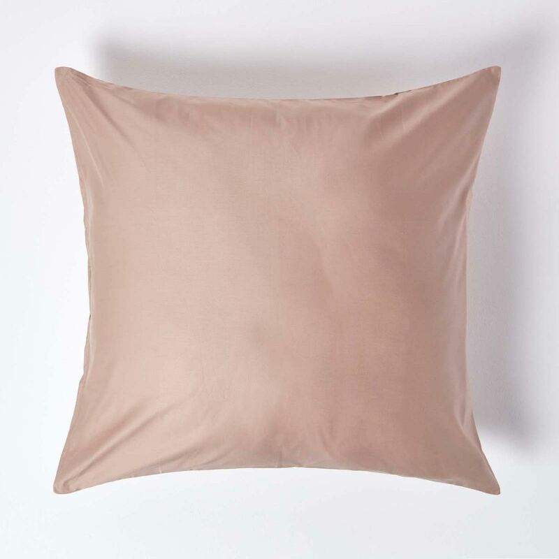 Homescapes - Mink Continental Egyptian Cotton Pillowcase 1000 Thread Count, 80 X 80 Cm - Mink - Mink
