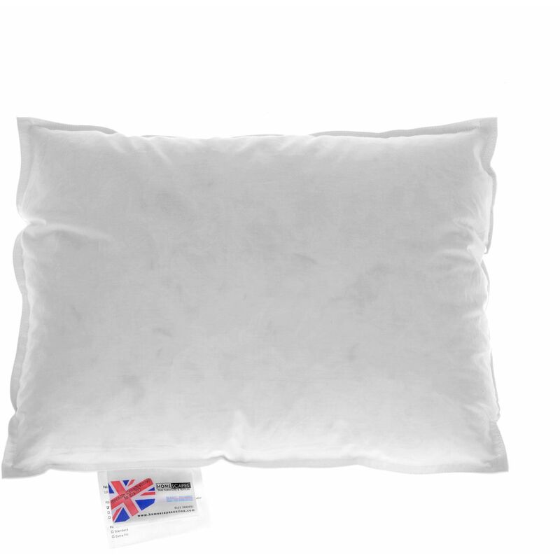 Duck Feather And Down Cushion Pad Inner Insert Filler 50 X 35 Cm (20 X 14) - White - Homescapes