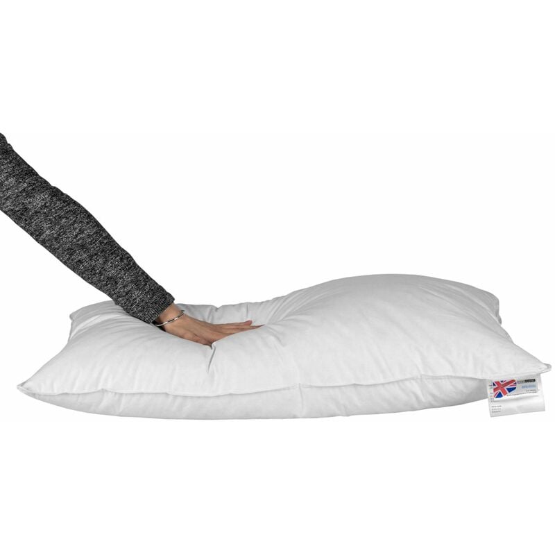 Homescapes - Duck Feather & Down Euro Continental Pillow Pair - 40Cm X 80Cm (16X32) - White