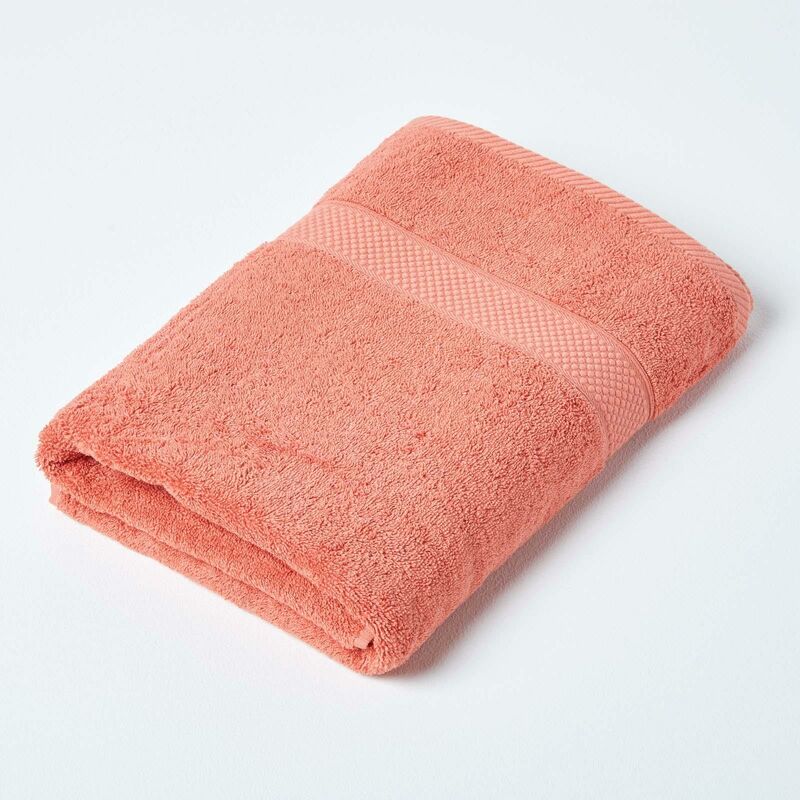Badehandtuch Aus Türkischer Baumwolle, Orange - Homescapes