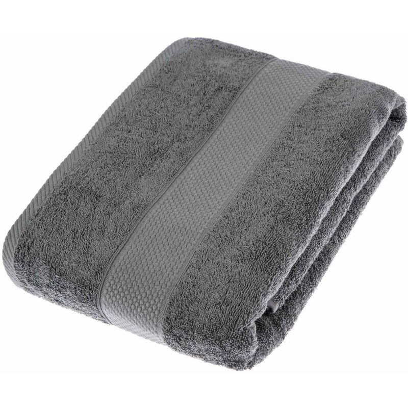 Frottee Badetuch 100% Baumwolle Grau - Homescapes